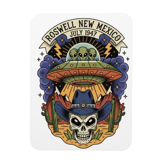 Roswell New Mexico Alien Magnet (Vertikal)