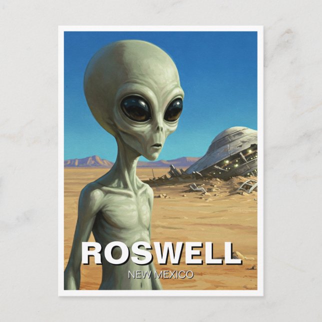 Roswell New Mexico Alien Postkarte (Vorderseite)