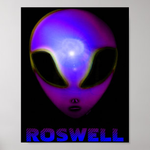 Roswell New Mexico Außerirdischer Poster