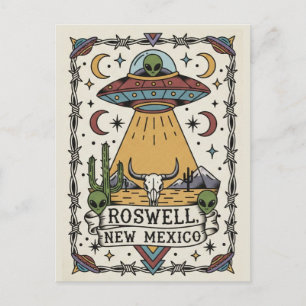 Roswell New Mexico Außerirdischer Postkarte