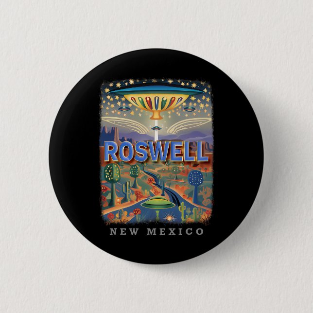 Roswell New Mexico Nm Extraterrestrial Encounter S Button (Vorderseite)