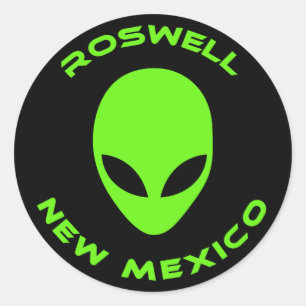 Roswell, New Mexico Runder Aufkleber