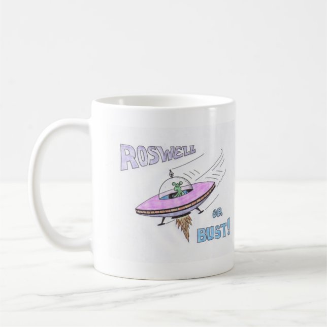 ROSWELL oder BUST! Mug Kaffeetasse (Links)