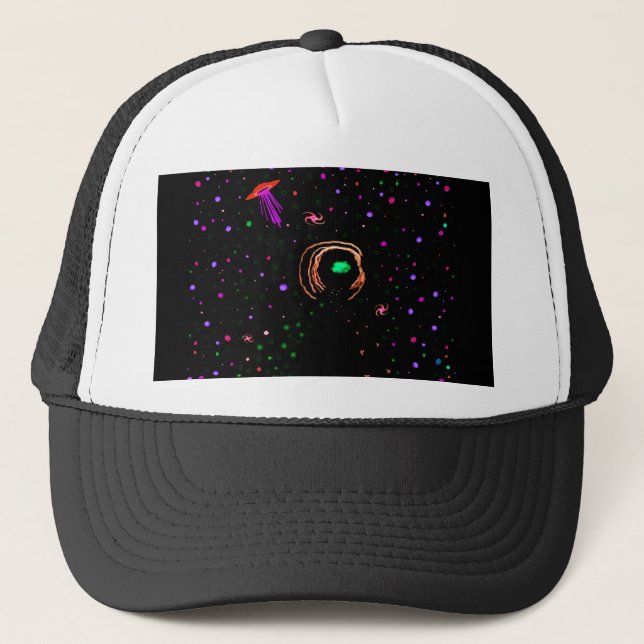 Roswell Red UFO Spacewalk - Casquette de baseball (Devant)