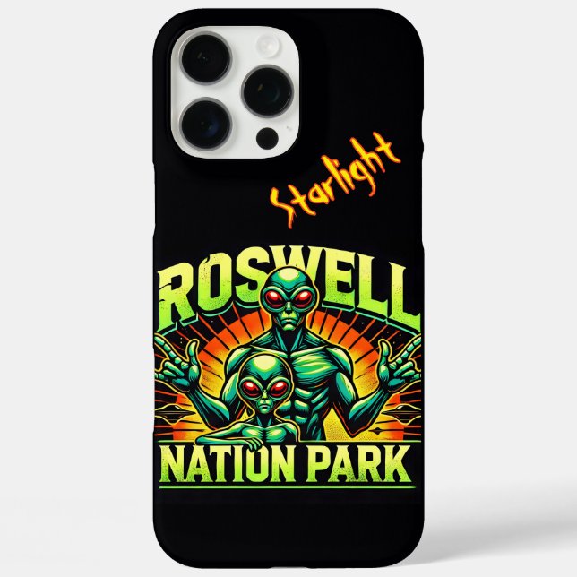 Roswells Alien Encounter Park wartet auf Sie! iPhone 16 Pro Max Hülle (Rückseite)