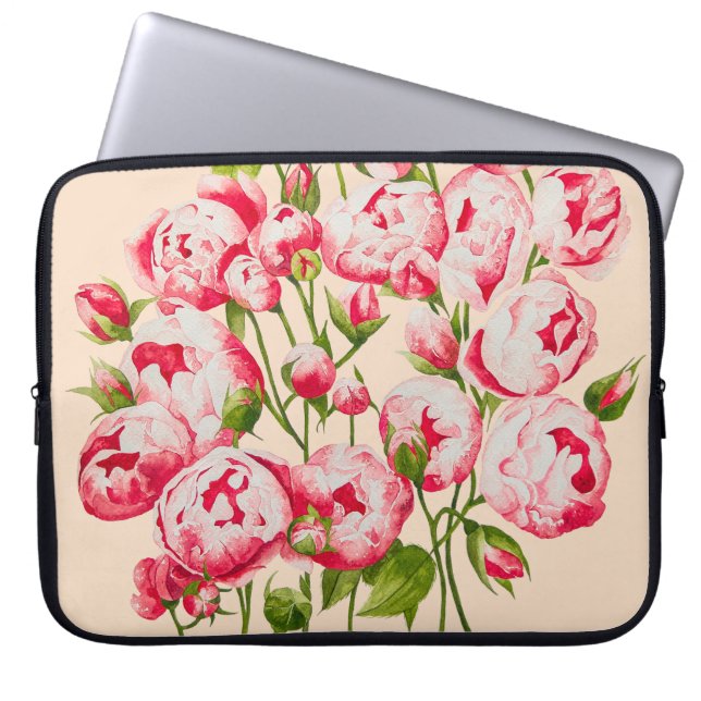 Rosy Abundance auf einem Laptop-Sieb Laptopschutzhülle (Vorderseite)