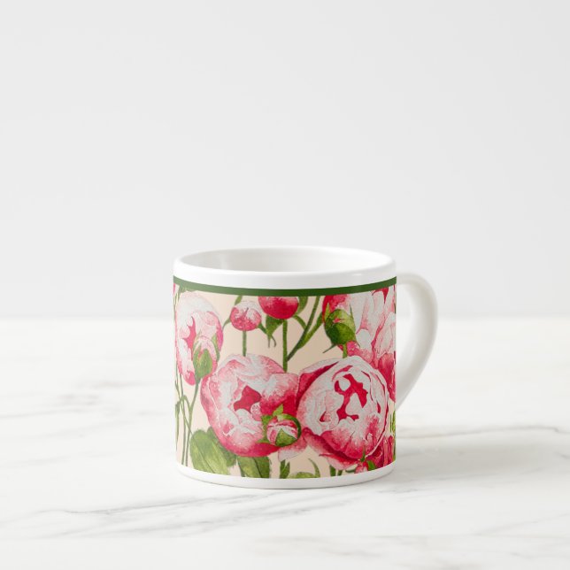 Rosy Abundance auf einer Espresso-Tasse Espressotasse (Vorderseite Rechts)