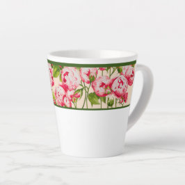 Rosy Abundance auf einer kleinen Latte-Tasse (B) Milchtasse