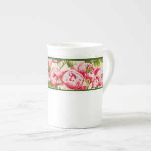 Rosy Abundance auf einer Knochen-China-Tasse (B) Prozellantasse