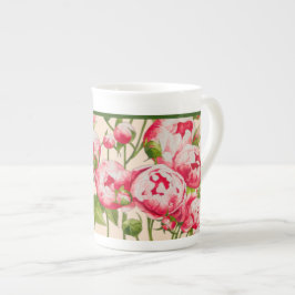 Rosy Abundance auf einer Knochen-China-Tasse Prozellantasse