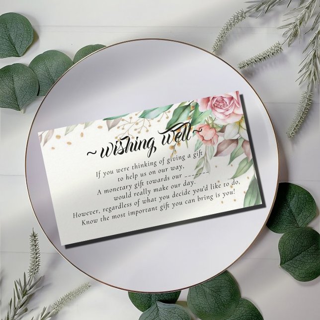 Rosy Blush Blumenschmuck gut für Hochzeiten Begleitkarte (Von Creator hochgeladen)