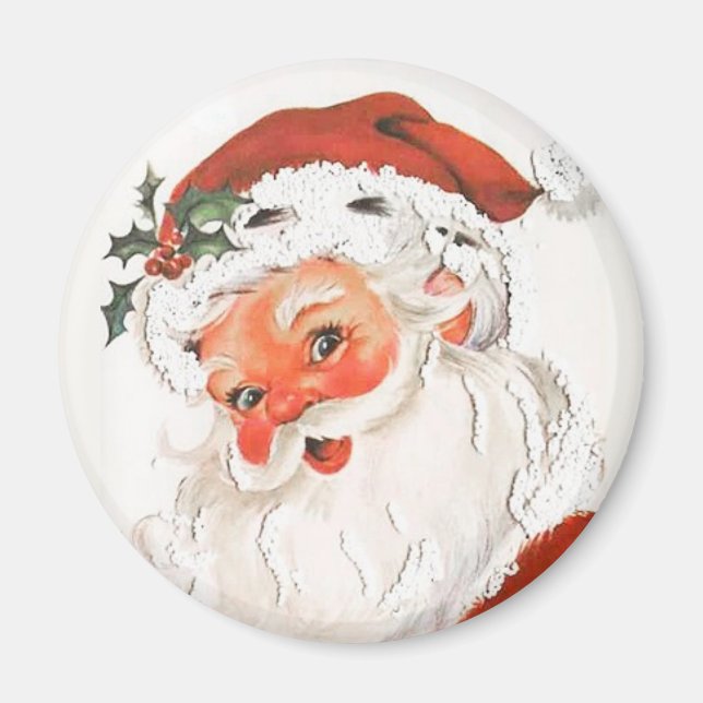 Rosy Cheeked Santa Vintag Magnet (Vorne)