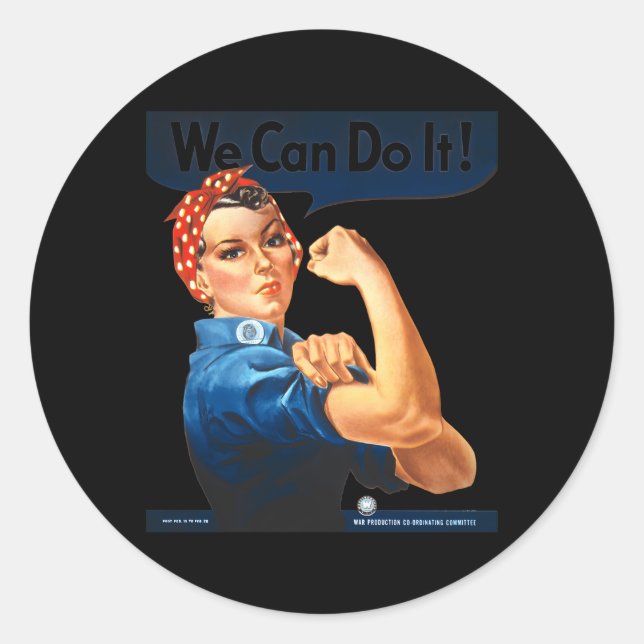 Rosy der Riveter, den wir machen können Runder Aufkleber (Vorderseite)