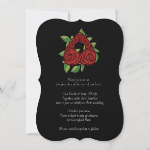 Rosy Divination Witchy Wedding Invitations