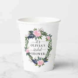 Rosy Eucalyptus Brautparty Paper Cups Pappbecher