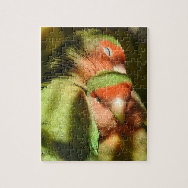 Rosy Faced Lovebird Puzzle (Vertikal)