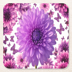 Rosy Floral Untersetzer - Rosa Blume Trinkmatte