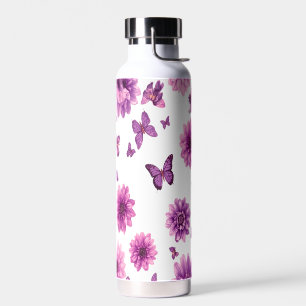 Rosy Floral Water Flasche - rosa Blume rosa