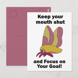 Rosy Maple Motte Hält Den Mund Geschlossen, Konzen Postkarte
