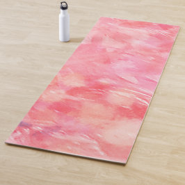 Rosy Pink Abstrakt Namaste Meditation Floor Yogamatte