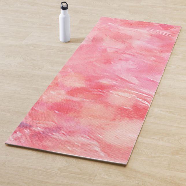 Rosy Pink Abstrakt Namaste Meditation Floor Yogamatte (Beispiel)
