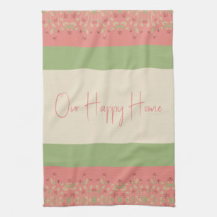 Rosy Pink Floral Geschirrtuch