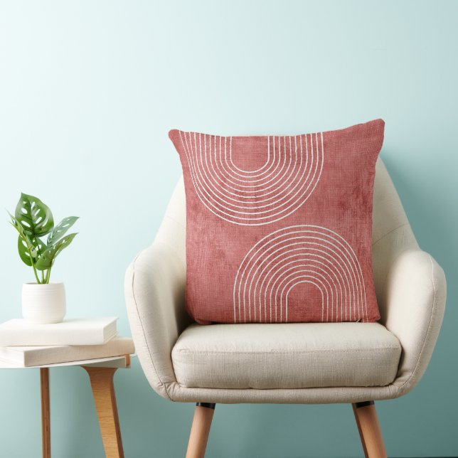 Rosy Pink Minimalistisch Kissen (Stuhl )