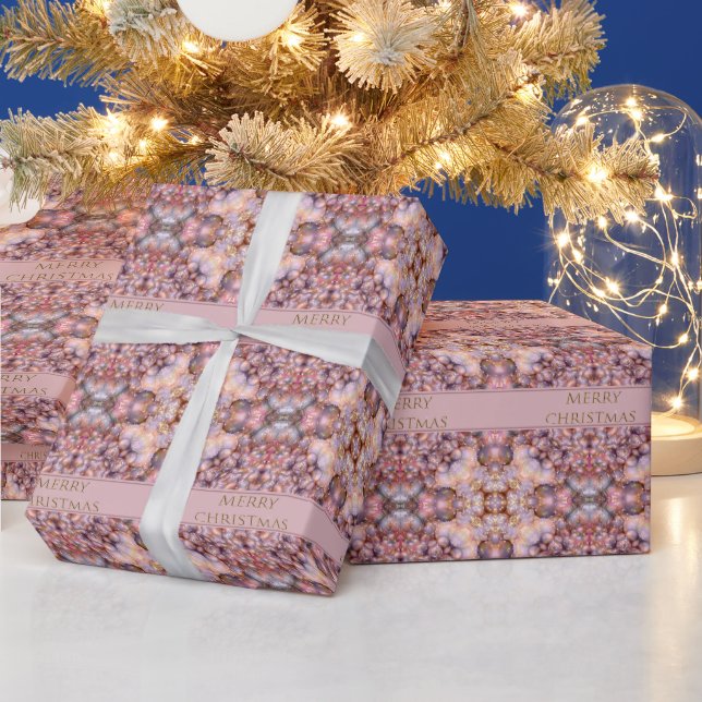 Rosy Pink Weihnachtsschmuck Geschenkpapier (Feiertage)