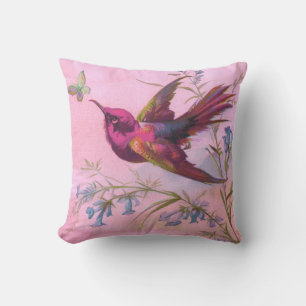 Rosy Red Hummingbird Kissen