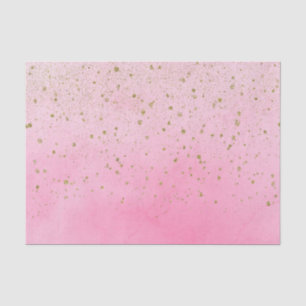 Rosy Rose Pink & Gold Glitter Brautparty Seidenpapier