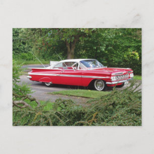 Rot 1960 Impala Postkarte