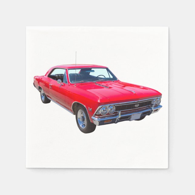 Rot 1966 Chevy Chevelle SS 396 Serviette (Vorderseite)
