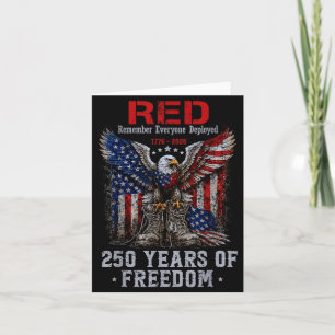 Rot 250 Jahre Amerika erinnert sich an alle, die e Karte
