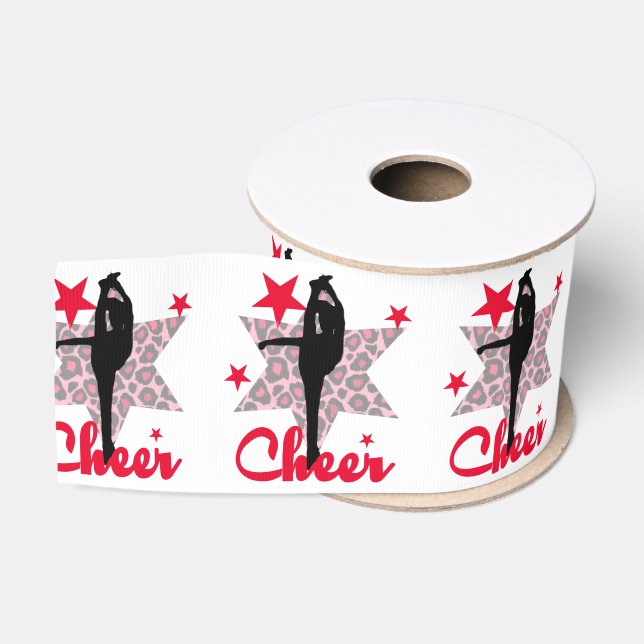 Rot 3" Cheerleader Grosgrain-Band Ripsband (Spule)