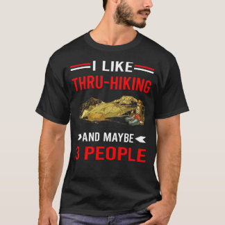 Rot 3 Personen Durchwanderung Durch Wandern Wander T-Shirt
