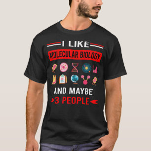 Rot 3 Personen Molekularbiologie Biologe T-Shirt