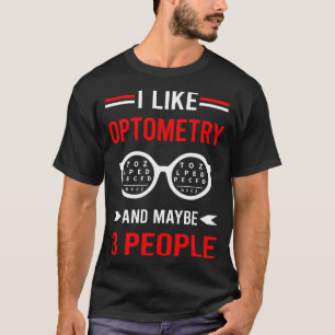 Rot 3 Personen Optometrie Optiker T-Shirt