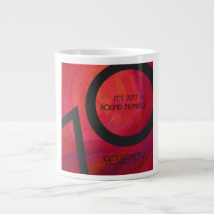 Rot 70 Dekade Geburtstag Jumbo-Tasse