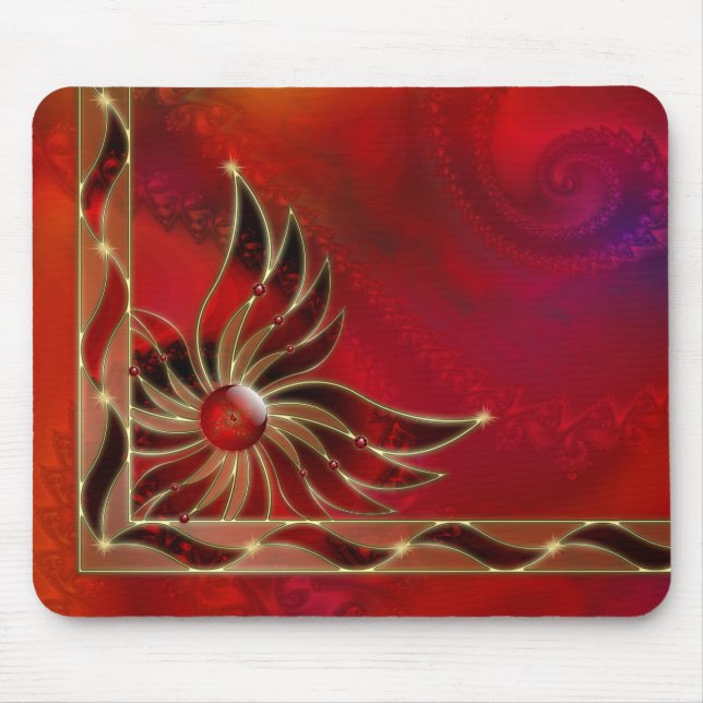 Rot als die Flamme Mousepad (Vorne)
