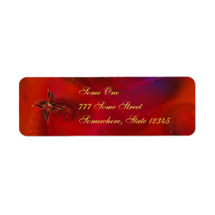 Rot als Flame Address Labels