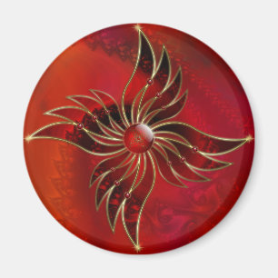 Rot als Flammenmagnet Magnet