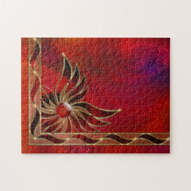 Rot als Flammenrätsel (Horizontal)
