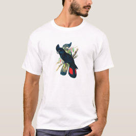 Rot angebunden, schwarze (Banksian) Cockatoos. T-Shirt