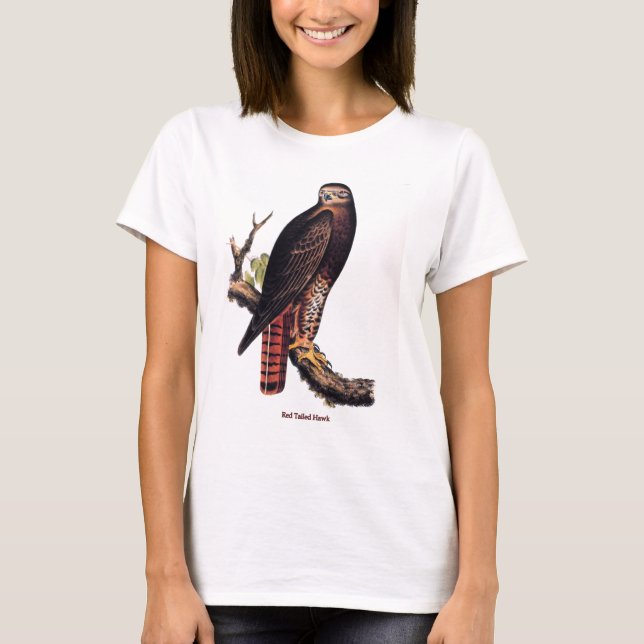 Rot angebundener Falke (betitelt) T-Shirt (Vorderseite)