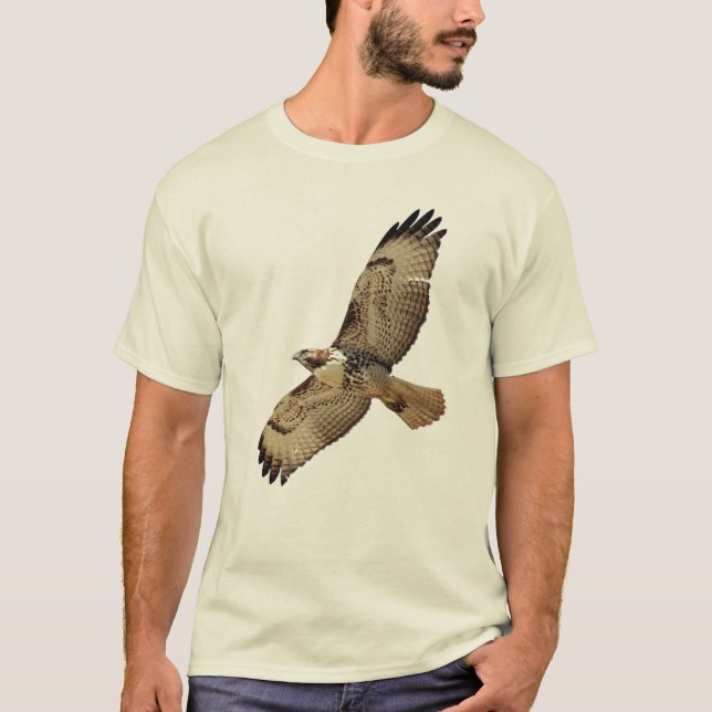 Rot angebundener Falke-T - Shirt (Vorderseite)