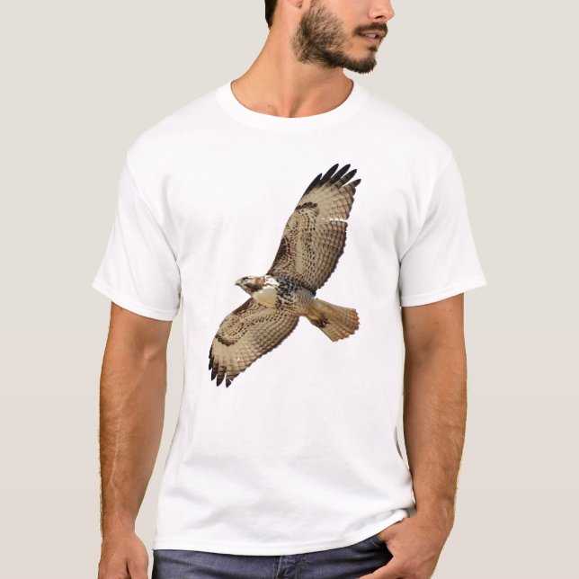 Rot angebundener Falke-Vogel-Tier-T - Shirt (Vorderseite)