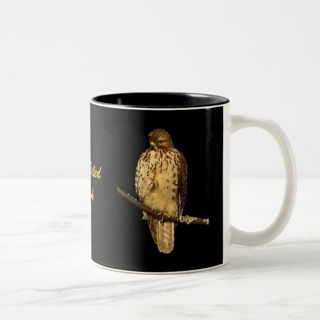 Rot angebundener Falke Zweifarbige Tasse (Rechts)