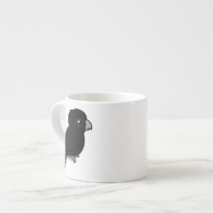 Rot-angebundener schwarzer Cockatoo Espressotasse
