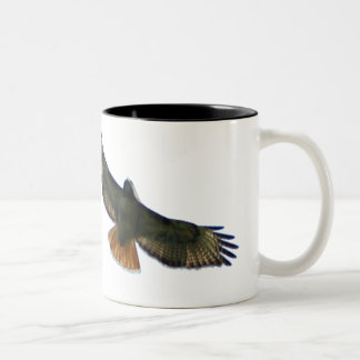 ROT ANGEBUNDENES FALKE-FLIEGEN ZWEIFARBIGE TASSE