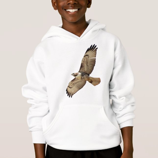 Rot angebundenes Falke-Vogel-Tier-Tier scherzt T - Hoodie (Vorderseite)
